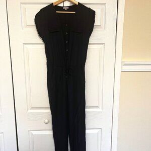 Dark navy short sleeves jumpsuit size S perfect condition